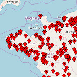 Carte de répartition des piqûres de tiques.